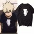 Anime My Hero Academia Katsuki Bakugou Siyah Tişört
