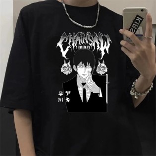 Chainsaw Man Siyah Tişört Chainsaw Man Siyah Tişört