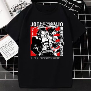 JoJo's Bizarre Adventure Jotaro Siyah Tişört JoJo's Bizarre Adventure Jotaro Siyah Tişört