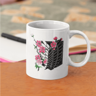 Attack On Titan Logo Flowers Kupa Bardak Attack On Titan Logo Flowers Kupa Bardak