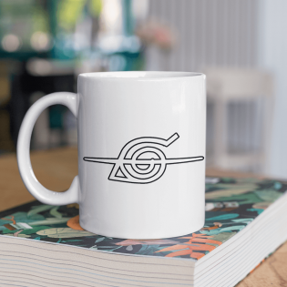 Naruto Shippuden Konoha Üstü Çizik Logo Kupa Bardak  Naruto Shippuden Konoha Üstü Çizik Logo Kupa Bardak
