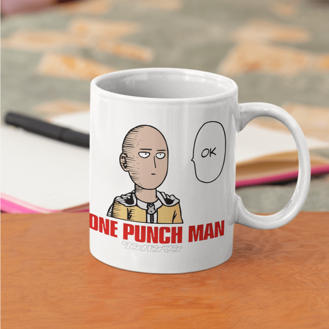 One Punch Man Saitama Kupa Bardak