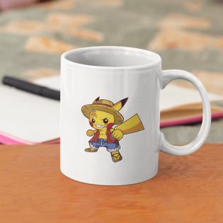 Pikachu x Luffy Kupa Bardak Pikachu x Luffy Kupa Bardak