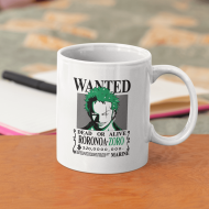 One Piece Zoro Wanted  Kupa Bardak One Piece Zoro Wanted  Kupa Bardak