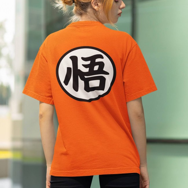 Dragon Ball Turuncu Ön - Arka Baskılı Tişört