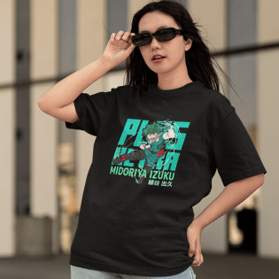 My Hero İzuku Plus Ultra Siyah Tişört