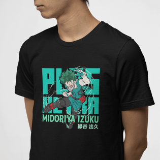 My Hero İzuku Plus Ultra Siyah Tişört
