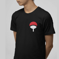 Itachi Uchiha Logo Ön-Arka Baskılı Siyah Tişört Itachi Uchiha Logo Ön-Arka Baskılı Siyah Tişört