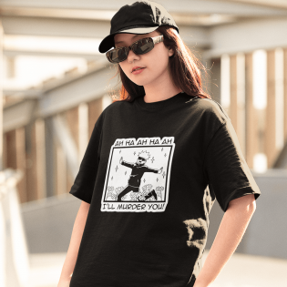 Gojo Murder You Siyah Tişört