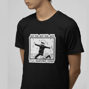 Gojo Murder You Siyah Tişört