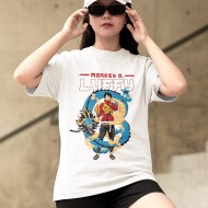 One Piece Luffy Kaido Beyaz Tişört One Piece Luffy Kaido Beyaz Tişört