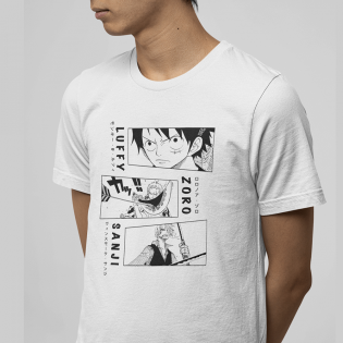 One Piece LZS Beyaz Tişört