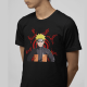 Naruto Ön-Arka Baskılı Siyah Tişört