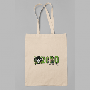 One Piece Zoro Yazılı Bez Çanta One Piece Zoro Yazılı Bez Çanta
