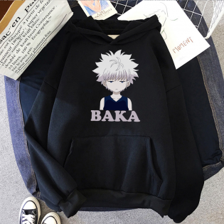 Hunter X Hunter Killua Baka Kapşonlu Sweatshirt Hunter X Hunter Killua Baka Kapşonlu Sweatshirt