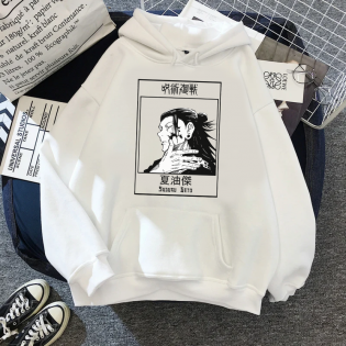 Jujutsu Kaisen Geto Beyaz Kapşonlu Sweatshirt Jujutsu Kaisen Geto Beyaz Kapşonlu Sweatshirt