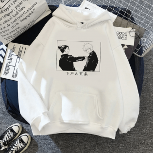Jujutsu Kaisen Geto Gojo Bff Beyaz Kapşonlu Sweatshirt Jujutsu Kaisen Geto Gojo Bff Beyaz Kapşonlu Sweatshirt
