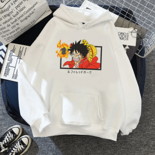 One Piece Luffy Red Hawk Kapşonlu Sweatshirt One Piece Luffy Red Hawk Kapşonlu Sweatshirt