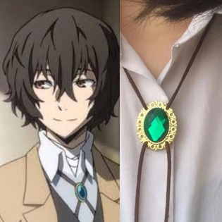 Bungou Stray Dogs Dazai Yeşil Rozet Kolye Bungou Stray Dogs Dazai Yeşil Rozet Kolye
