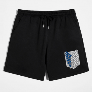 Attack On Titan Mavi Logo Şort Attack On Titan Mavi Logo Şort