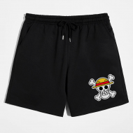One Piece Hasır Şapka Korsanları Logo Şort One Piece Hasır Şapka Korsanları Logo Şort