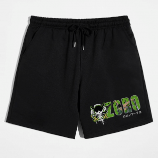 One Piece Zoro Yazılı Şort One Piece Zoro Yazılı Şort