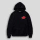 Akatsuki Bulut Ön-Arka Siyah Kapşonlu Sweatshirt