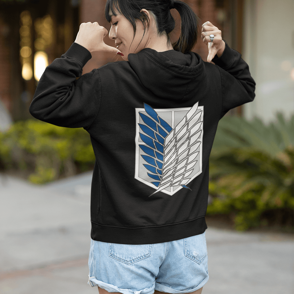 Attack On Titan On Arka Bask l Kap onlu Sweatshirt