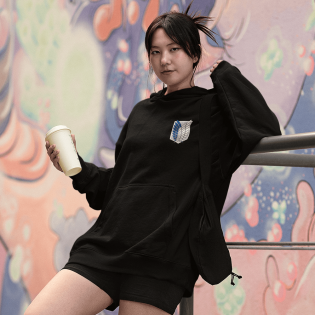 Attack On Titan Ön - Arka Baskılı Kapşonlu Sweatshirt Attack On Titan Ön - Arka Baskılı Kapşonlu Sweatshirt