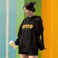 Hentai Yazılı Kapşonlu Sweatshirt Hentai Yazılı Kapşonlu Sweatshirt