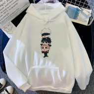Jujutsu Kaisen Chibi Beyaz Kapşonlu Sweatshirt Jujutsu Kaisen Chibi Beyaz Kapşonlu Sweatshirt