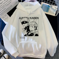 Jujutsu Kaisen Yuji Gojo Beyaz Kapşonlu Sweatshirt Jujutsu Kaisen Yuji Gojo Beyaz Kapşonlu Sweatshirt