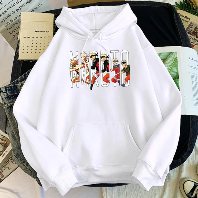 Naruto Evolution Kapşonlu Sweatshirt