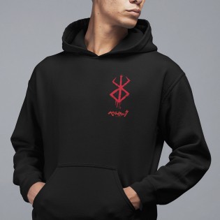 Berserk Logo Ön - Arka Baskılı Kapşonlu Sweatshirt Berserk Logo Ön - Arka Baskılı Kapşonlu Sweatshirt