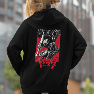 Berserk Ön Arka Baskılı Red Desing Kapşonlu Sweatshirt Berserk Ön Arka Baskılı Red Desing Kapşonlu Sweatshirt