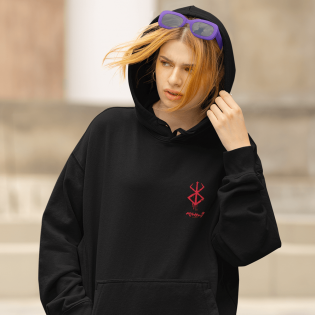 Berserk Ön Arka Baskılı Red Desing Kapşonlu Sweatshirt Berserk Ön Arka Baskılı Red Desing Kapşonlu Sweatshirt