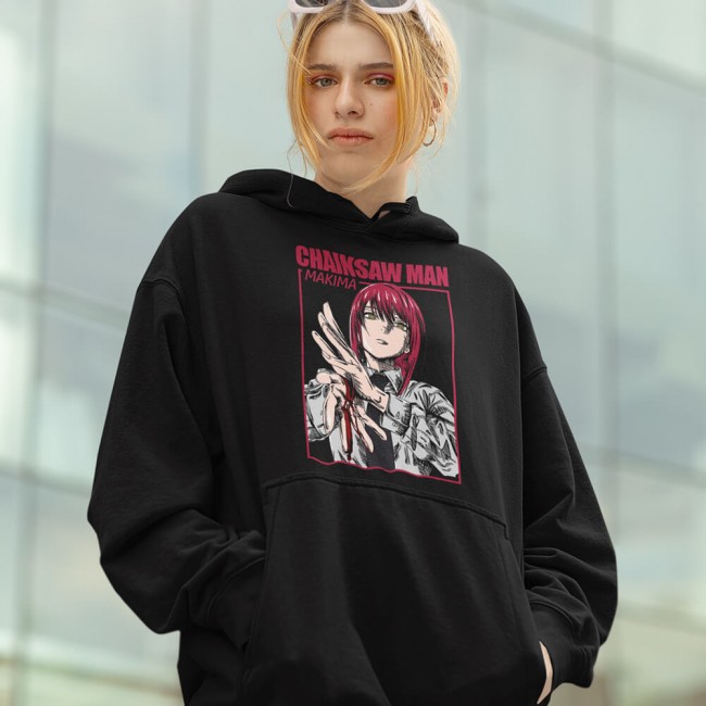 Chainsaw Man Makima Kapşonlu Sweatshirt