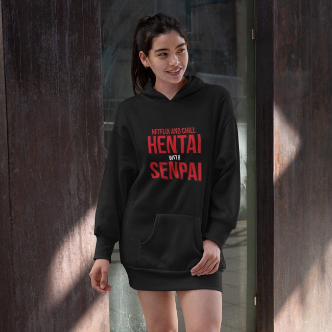 Hentai Senpai Kapşonlu Sweatshirt