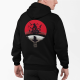 Itachi Uchiha Logo Ön-Arka Baskılı Kapşonlu Sweatshirt