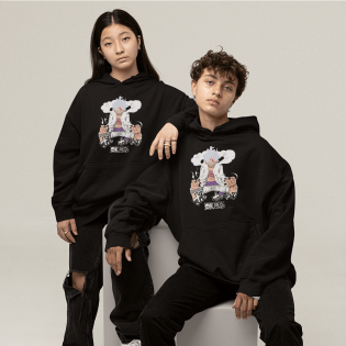 Luffy Gear 5 Kapşonlu Sweatshirt Luffy Gear 5 Kapşonlu Sweatshirt