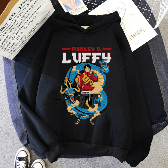 Luffy Kaido Kapşonlu Sweatshirt