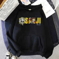 Sanji Yazılı Kapşonlu Sweatshirt Sanji Yazılı Kapşonlu Sweatshirt