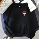 Itachi Uchiha Logo Ön-Arka Baskılı Kapşonlu Sweatshirt