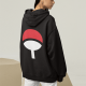 Uchiha Logo Ön - Arka Baskılı Kapşonlu Sweatshirt