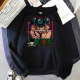 Zoro Ön-Arka Baskılı Kapşonlu Sweatshirt