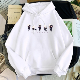Satoru Gojo Chibi Kapşonlu Sweatshirt Satoru Gojo Chibi Kapşonlu Sweatshirt