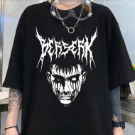 Berserk Harajuku Siyah Tişört Berserk Harajuku Siyah Tişört