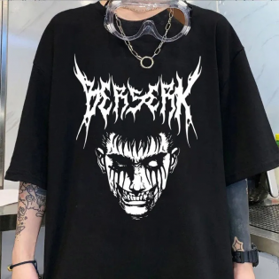 Berserk Harajuku Siyah Tişört Berserk Harajuku Siyah Tişört