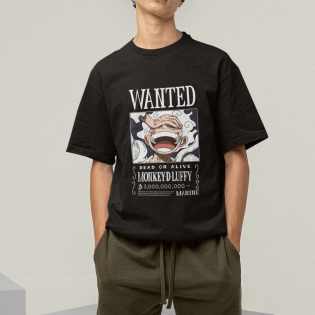 One Piece Luffy Gear 5 Wanted Tişört One Piece Luffy Gear 5 Wanted Tişört