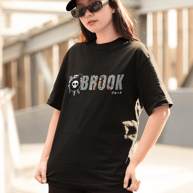 One Piece Brook Logo Siyah Tişört
